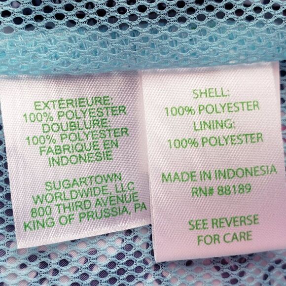 Lilly Pulitzer Luxtetic Weekender Windbreaker Size S Blue White AOP Paisley - Picture 7 of 7